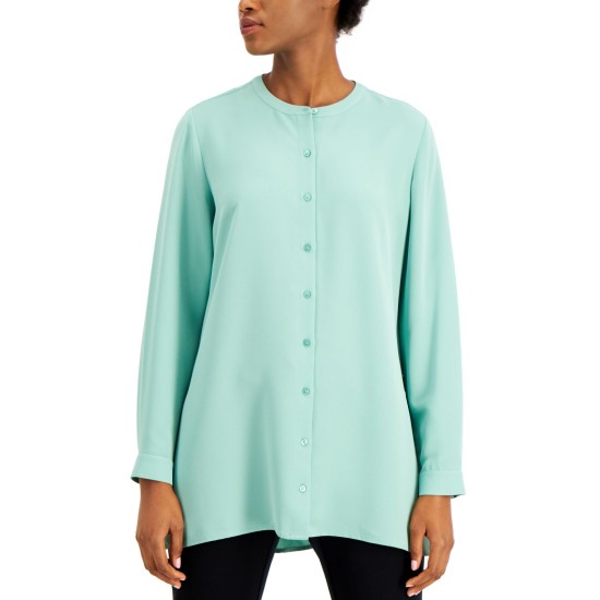  Button-Down Tunic Top
