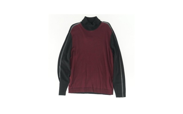  Mens Maroon Turtle Neck Sweater XXL