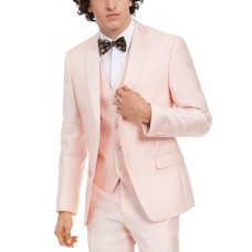 Alfani Men’s Slim-Fit Stretch Pink Solid Tuxedo Jacket