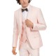  Men’s Slim-Fit Stretch Pink Solid Tuxedo Jacket