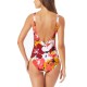  Floral-Print Beaded One-Piece Swimsuit, Wallflower,16