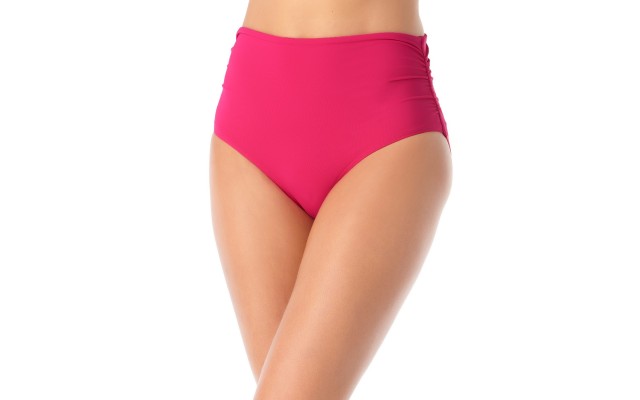  High-Waist Bikini Bottoms Women’s Swimsuit, Pink, L