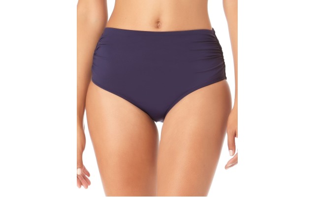  High-Waist Bikini Bottoms, X-Small, Navy
