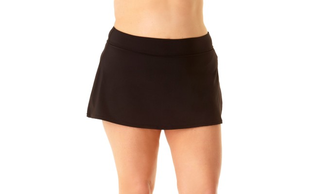 Plus Size Swim Skirt Women’s Swimsuit, Black, 18W