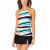  Printed High-Neck Tankini Top, MULTI/COLOR, Medium