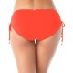  Ruched-Side Bikini Bottoms, Orange, X-Small
