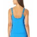  Square-Neck Tankini Top, Small, Navy