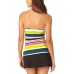  Twist Bandeau Tankini Top Women’s Swimsuit, Multi, M