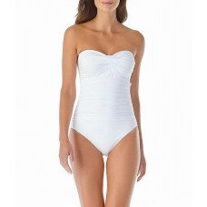 Anne Cole Twist-Front Ruched One-Piece Swimsuit Women Swimsuit