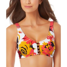 Anne Cole Wallflower Beaded Bikini Top, X-Small, Multicolor