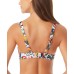  Watercolor Paisley Underwire Twist-Front Bikini Top, 38 D, Multicolor