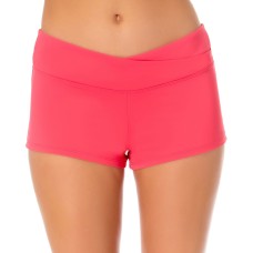 Anne Cole Wrap-Front Shorty Swim Bottoms, Pink, L