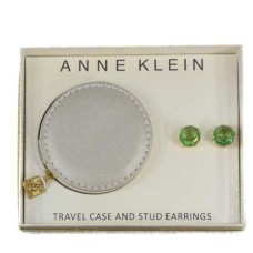 Anne Klein Gold-Tone Faceted Green Stone Green 1SZ 60398696
