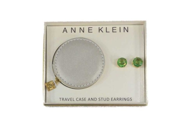  Gold-Tone Faceted Green Stone Green 1SZ 60398696