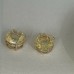  Gold-Tone Faceted Stone Stud, Gold