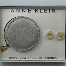 Anne Klein Gold-Tone Faceted Stone Stud, Gold
