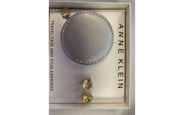  Gold-Tone Light Gold Stone Stud Ear, Light Gold
