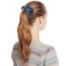 Printed & Denim Bow Detail Scrunchies Bandana, Set of 3