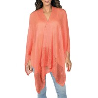 Area Stars Womens Knit Layering Poncho Sweater, Pink