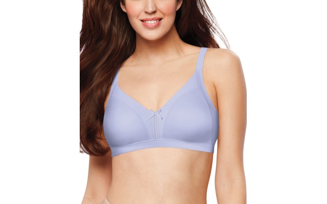  Women’s Double Support Wireless Soft Touch with Cool Comfort Bra (Lavender Moon 42DD)