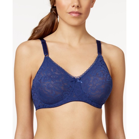  Women’s Lace ‘N Smooth Stretch Lace Underwire Bra, 36D In The Navy