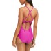  Cross-Back One-Piece Swimsuit, X-Small, Pink