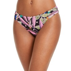 Bar III Hidden Jungle Printed Hipster Bikini Bottoms, Multi, Large