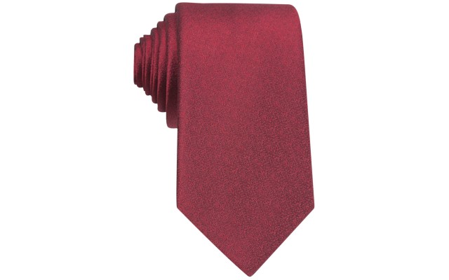  Mens Silk Skinny Neck Tie Red O/S