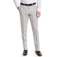 Bar Iii Men’s Slim-Fit Gray Plaid Linen Suit Separate Pants