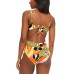  Printed Ring One-Piece Swimsuit, X-Small, Multicolor