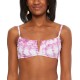  Summer Stripes V-Wire Bikini Top, Pink, X-Large