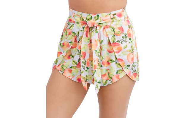  Just Peachy Tie Front Shorts,Multi, X-Small
