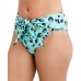  Wild Thing High-Waist Tie-Front Bikini Bottoms Women’s Swimsuit, Green, X-Small