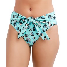 BCBGeneration Wild Thing High-Waist Tie-Front Bikini Bottoms Women’s Swimsuit, Green, X-Small