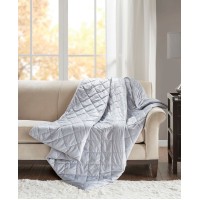 Beautyrest Luxury Quilted Mink Weighted Blanket, 60×70, Grey