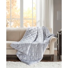 Beautyrest Luxury Quilted Mink Weighted Blanket, 60×70, Grey