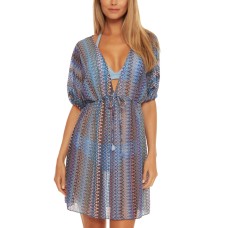 Becca Cabana Crochet Swim Cover-Up, X-Small, Multicolor