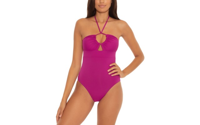  Color Code Convertible One-Piece Swimsuit, Small, Purple
