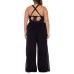 Etc Trendy Plus Size Modern Muse Cover-Up Pants Women’s Swimsuit, Black, 0X