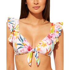 Bleu by Rod Beattie Beachy Keen Ruffled Underwire Bikini Top,Multi, 14