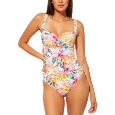 Bleu by Rod Beattie Beachy Keen Shirred Underwire One-Piece Swimsuit, 10, Multicolor