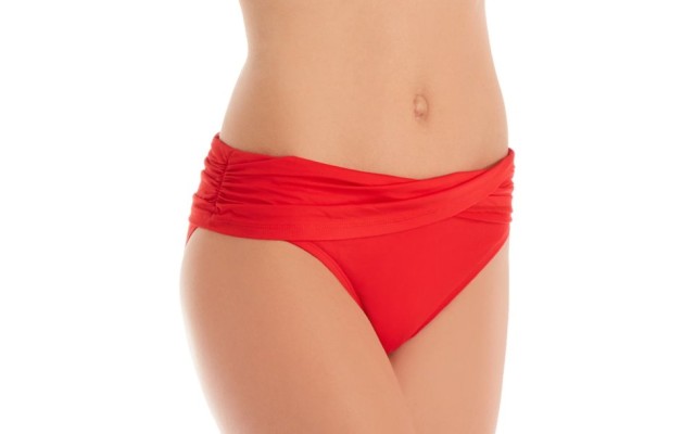  Bleu Rod Beattie Sarong Hipster Bikini Bottoms, 6, Red