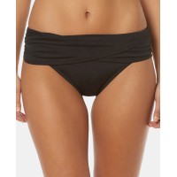Bleu by Rod Beattie Fold-Over Sarong Hipster Bikini Bottoms, 14, Black