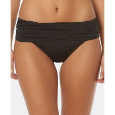 Bleu by Rod Beattie Fold-Over Sarong Hipster Bikini Bottoms, 14, Black