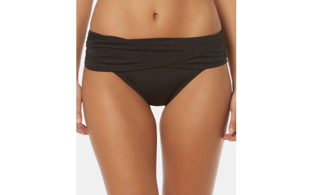 Bleu by Rod Beattie Fold-Over Sarong Hipster Bikini Bottoms, 14, Black