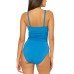 Bleu by Rod Beattie High-Neck Keyhole One-Piece Swimsuit, Light Blue, 14