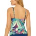 Bleu by Rod Beattie It’s a Jungle Out There Tie-Front Tankini Top, 8, Navy