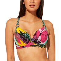Bleu by Rod Beattie Over the Shoulder Underwire Bra, 38D, Multicolor