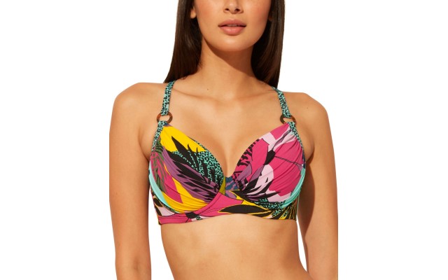 Bleu by Rod Beattie Over the Shoulder Underwire Bra, 38D, Multicolor