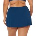 Bleu by Rod Beattie Plus Size Slit Swim Skirt Women’s Swimsuit, Navy, 22W